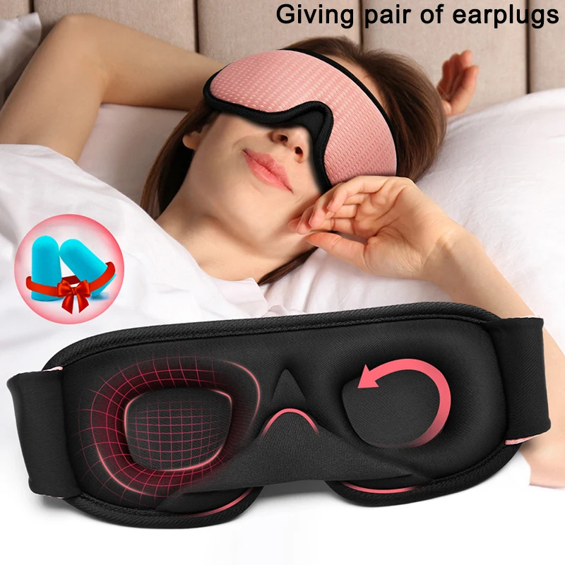 1PC 3D Sleeping Mask Eye Patch Eye Cover Portable for Eye Travel Relax
