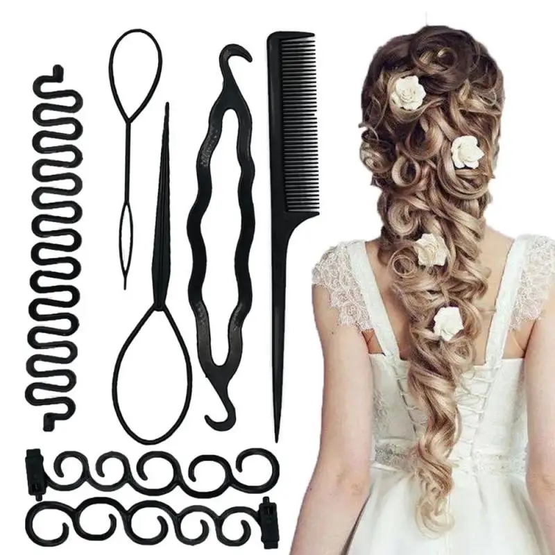 

New braiding tool 7-piece set twist braid centipede fishbone hair device bride pull hair ball head artifact