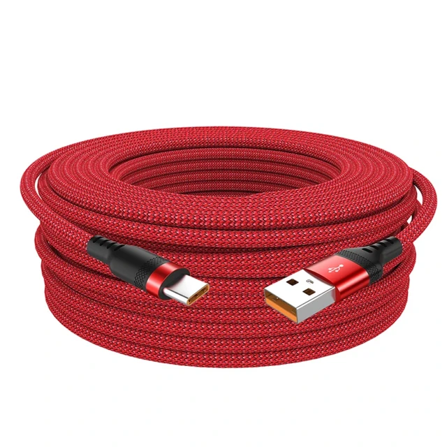 NNBILI 6A Extra Long Data Cable Nylon USB C Fast Charging Cable for Samsung Huawei Xiaomi Data Wire Cord Charger Cables 5m/8m 8