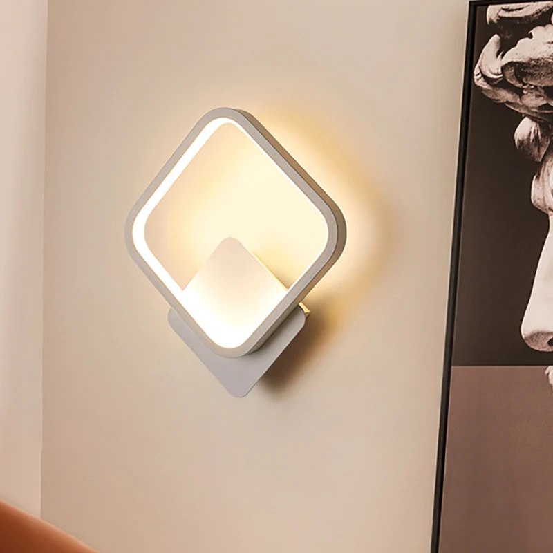Modern LED Wall Lamp Round Light Aluminium Home Decor For Bedside Living Room Hallway Study Starway Wall Sconce Lighting Fixture 3