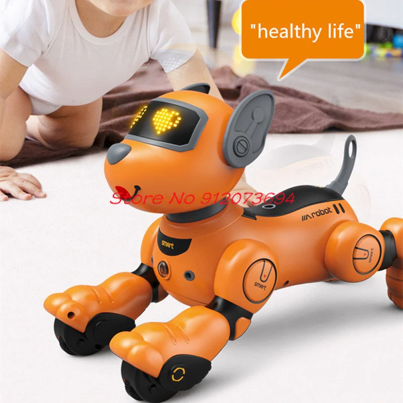 DIY Smart Programming Voice Interaction Remote Control Robot Dog 2.4G Fun Follow Touch Sensing Acting Cute RC Animal Robot Dog