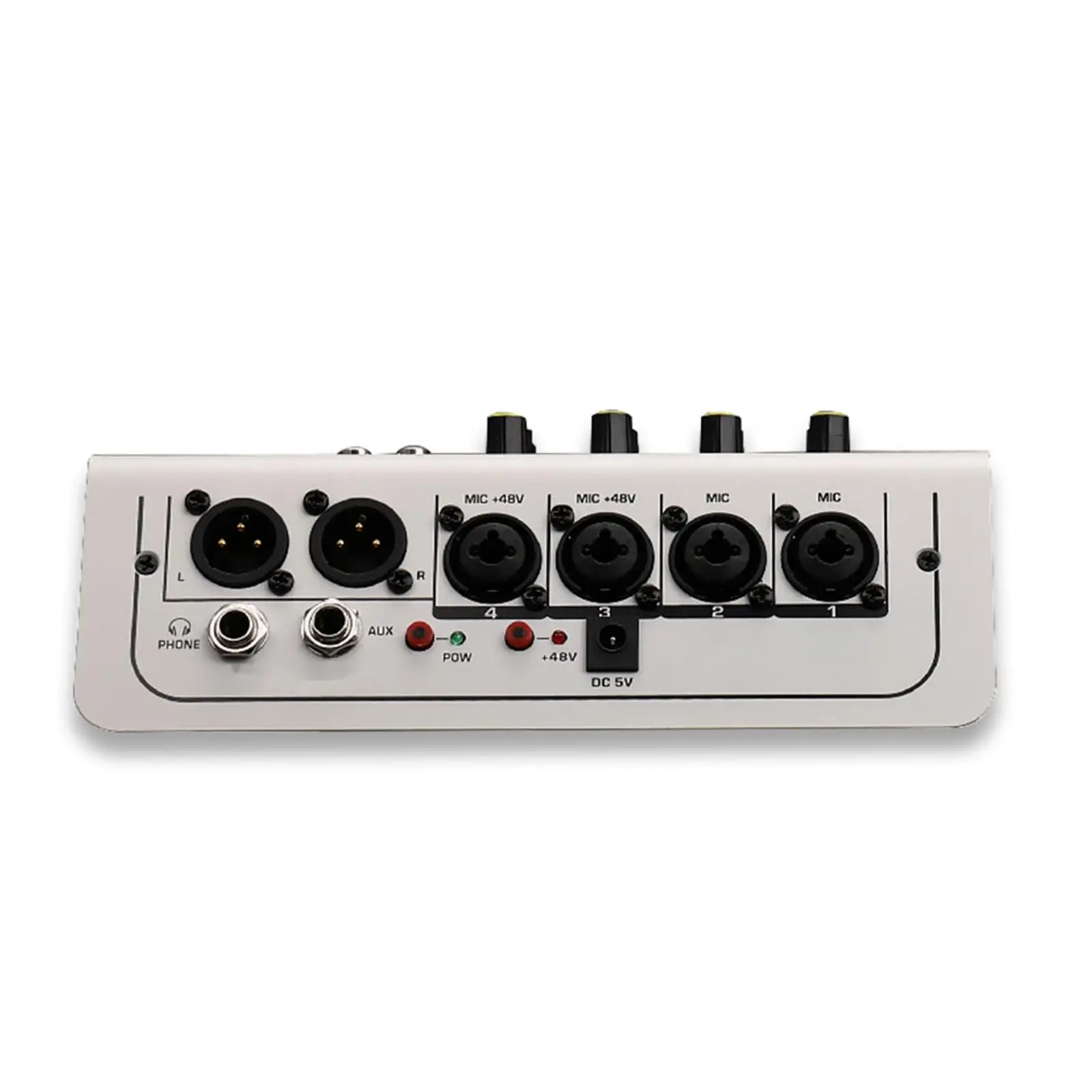 

6 Channel Audio Mixer Microphone in 48V Power for Podcasting Singing