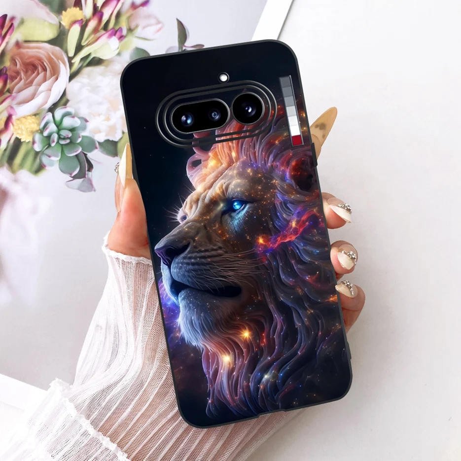 Cute Lion Fashion Painted Soft TPU Cover - Stylish Case
