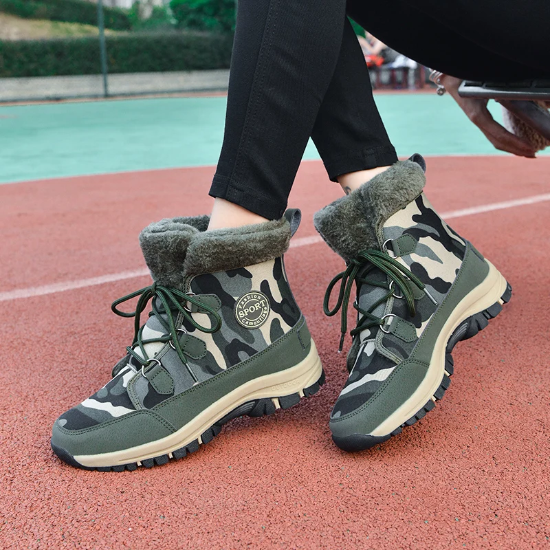 Anklin Stiefel Damen Nordic Bomb - Winter Boots Mit Leopardenmuster