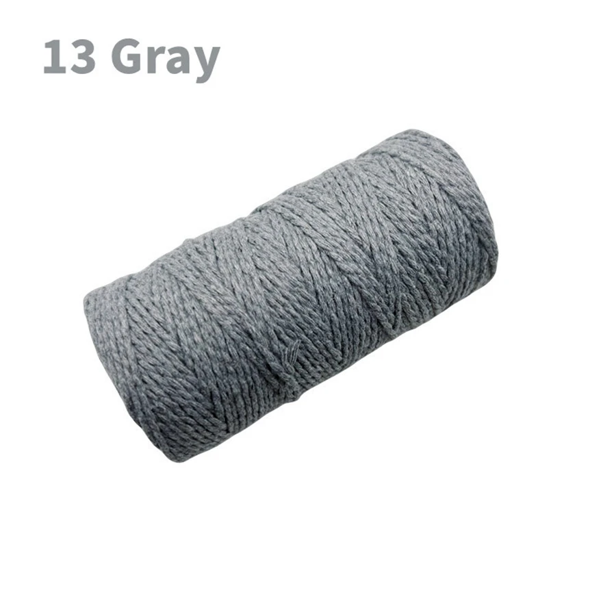Vibrant 2mm Cotton Macrame Cord for Crafts and Home Decor - 100m Roll