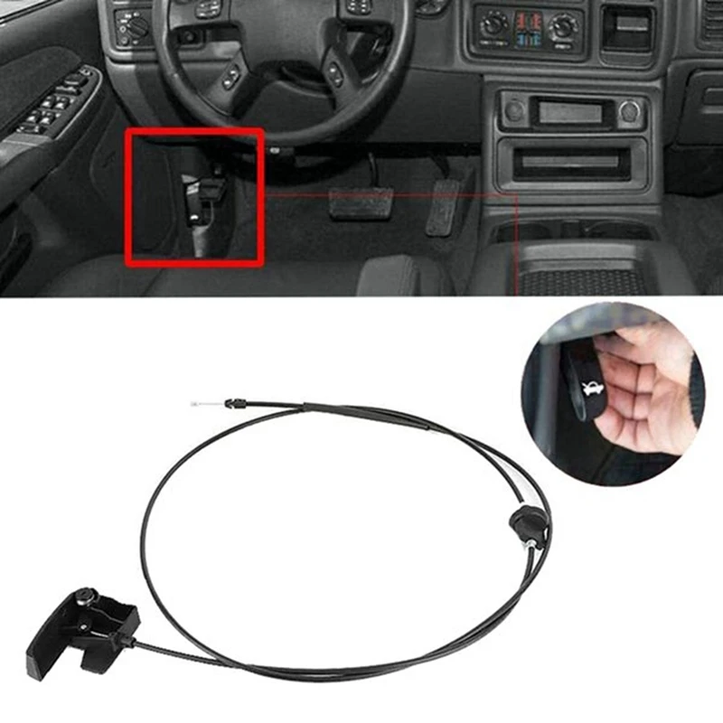 

2 шт. кабель для спуска капота автомобиля с ручкой 15142953 для Chevy Silverado Tahoe GMC Sierra Cadillac Yukon 15741109 912017