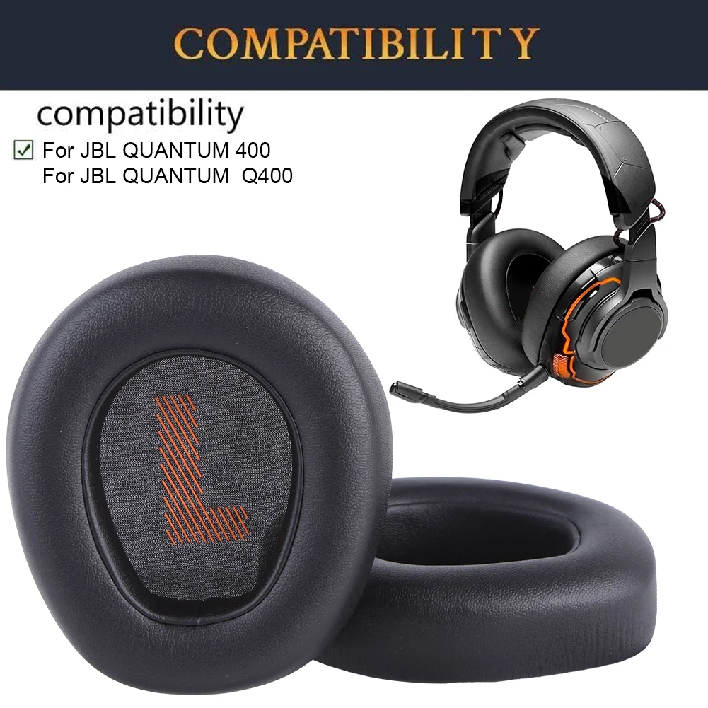 TaiZiChangQin Ersatz-Ohrpolster Für JBL Quantum 400 – Memory Foam, Proteinleder, Mit Mikrofon-Schaum