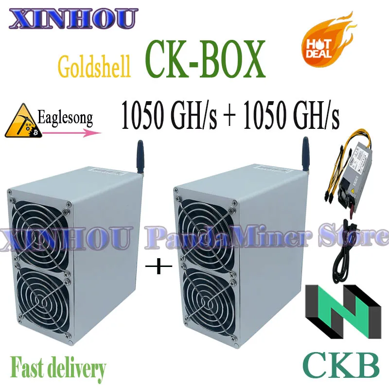 Original New Goldshell CK-BOX 1050G+1050G Nervos Network ASIC Miner With PSU More economical than CK6 CK5 KD6 KD-BOX Mini-doge