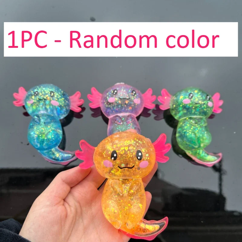 Colorful Axolotl Squishy Maltose Fidget Stretchy Squeeze Stress Relief Anti-Anxiety Toy Birthday Party Gift_voghion.com
