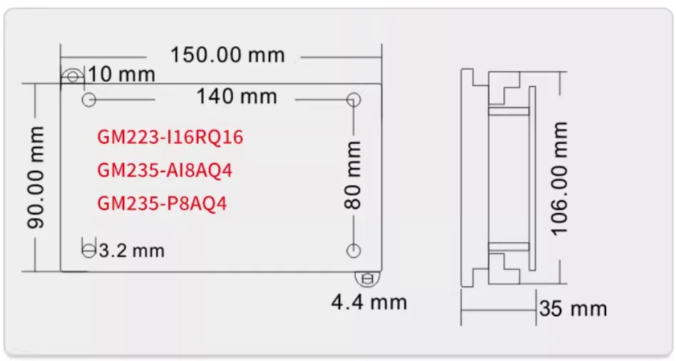GM223-I8RQ8 Digital 8 in 8 out relay module Compatible with Siemens S7-200 exten