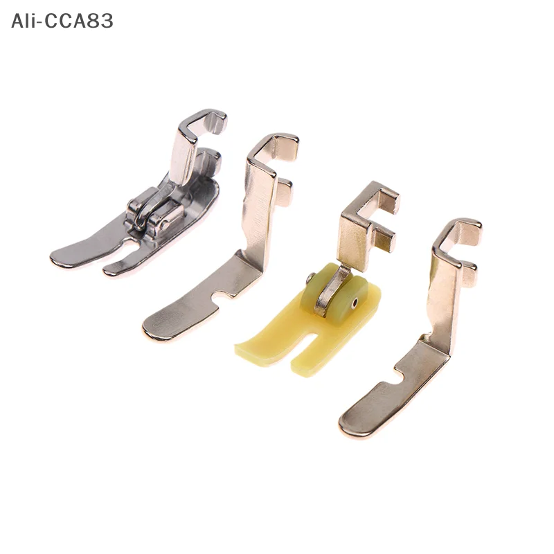 CCA83-4Pcs Old Sewing Machine Zipper Presser Foot Set (Iron Presser Foot Foot, Left Hole And Right Hole Single Side)