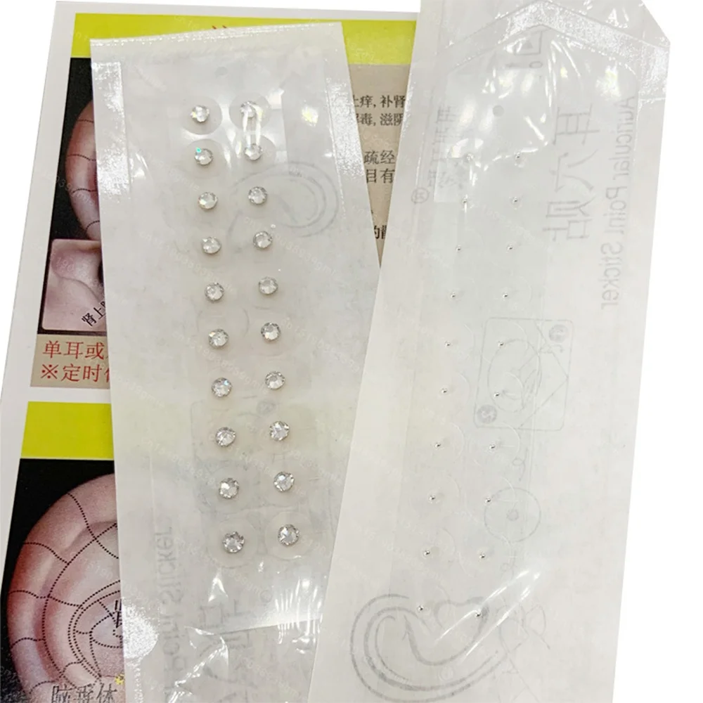 20Pcs/100Pcs Ear Seeds Acupunctures Kit Acupuncture Magnetic Beads Auricular Transparent Ear Point Stickers Ear Pressure Stick