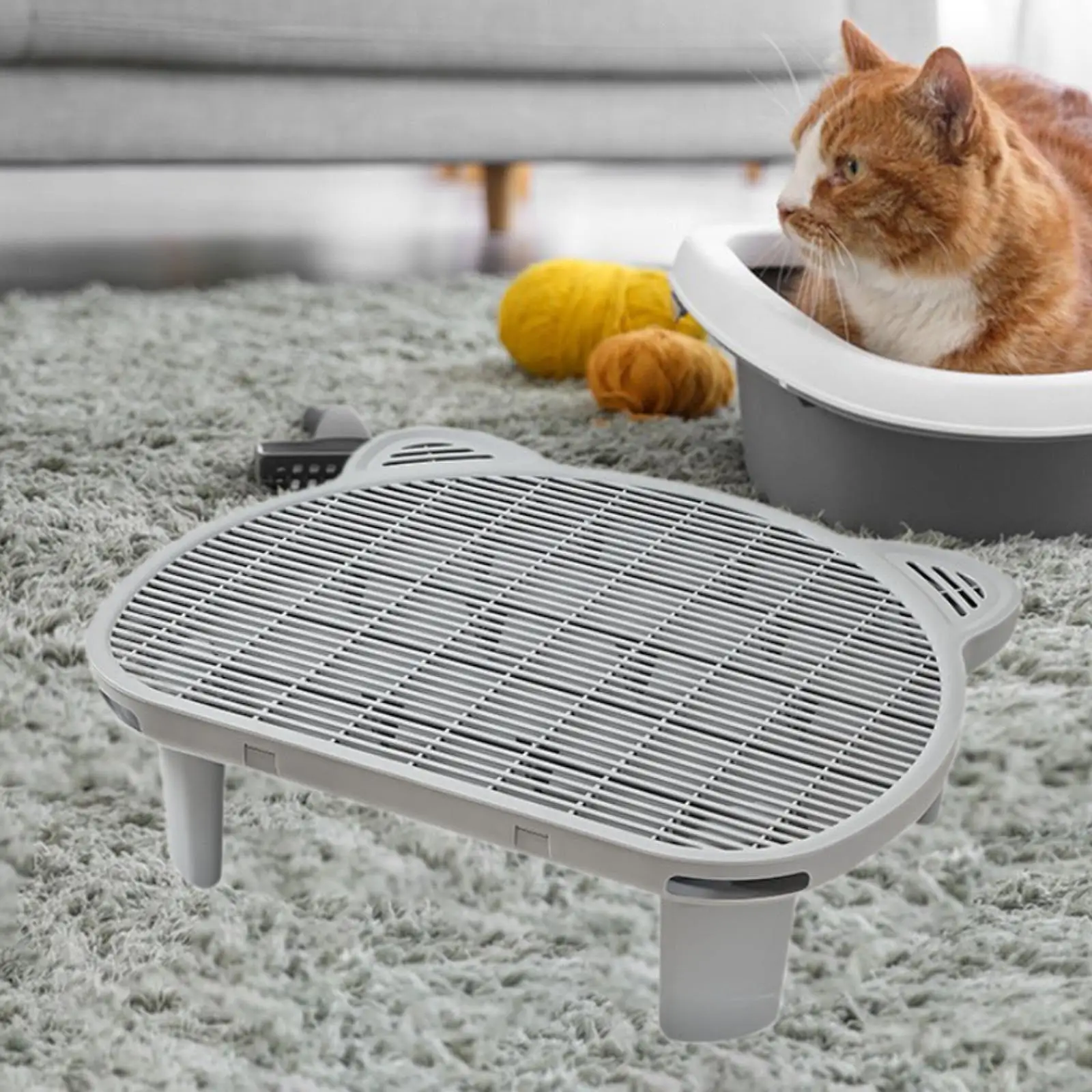 Kattenbakmat, Kattentrap, Kattenhelling voor Kattenbak, Wasbaar, Dubbellaags Kat - Hoogwaardig product