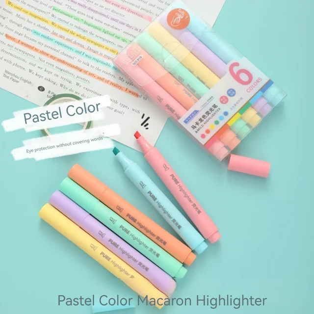Pastel Macaron Highlighter Pens 2