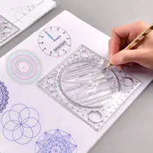 

Craft Ruler Creative Square Rotatable Office Supplies Measuring Ruler Art Tool Measuring Ruler Geometric Ruler