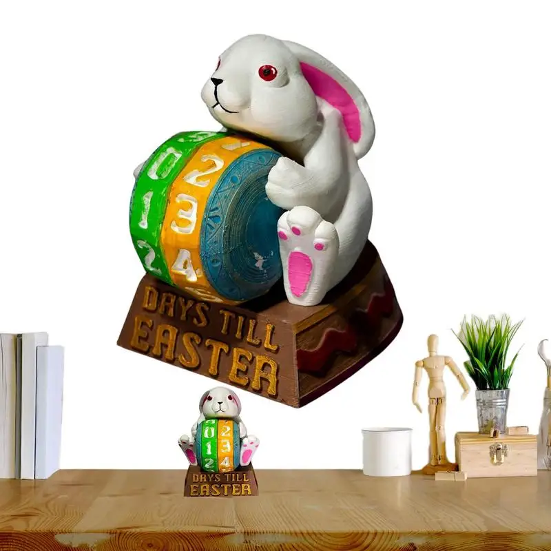 

Easter Bunny Countdown Calendar Festive Decor Easter Decoration Bunny Statue Bunny Easter Advent Calendar Home Decoration