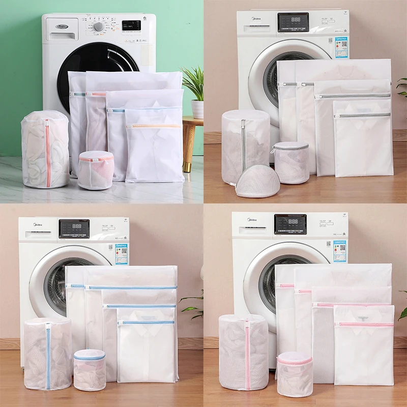 6Pcs Set Thicken Mesh Laundry Bags Dirty Clothes Shoes Bra Washing Bags Clothing Protective Pouch Travel Organizer Storage Bag 4