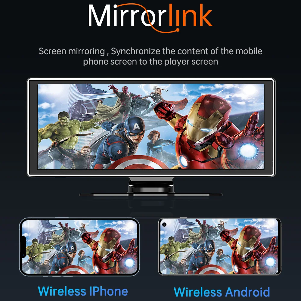 11.26 Inch Car Multimedia Radio Wireless Carplay Android Auto GPS Navigation Video Recorder Dashboard WIFI AUX MP5 Player