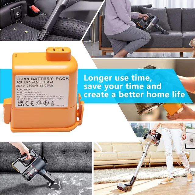 Batteria 2500 MAh Per LG CordZero A9 - Ricambio Compatibile Con Modelli A9K, A9MAX, A9T-Ultra, A9S - Foto 12