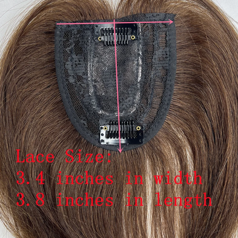 Human Hair Toppers 10inch Human Hair Toppers for Women with Clips