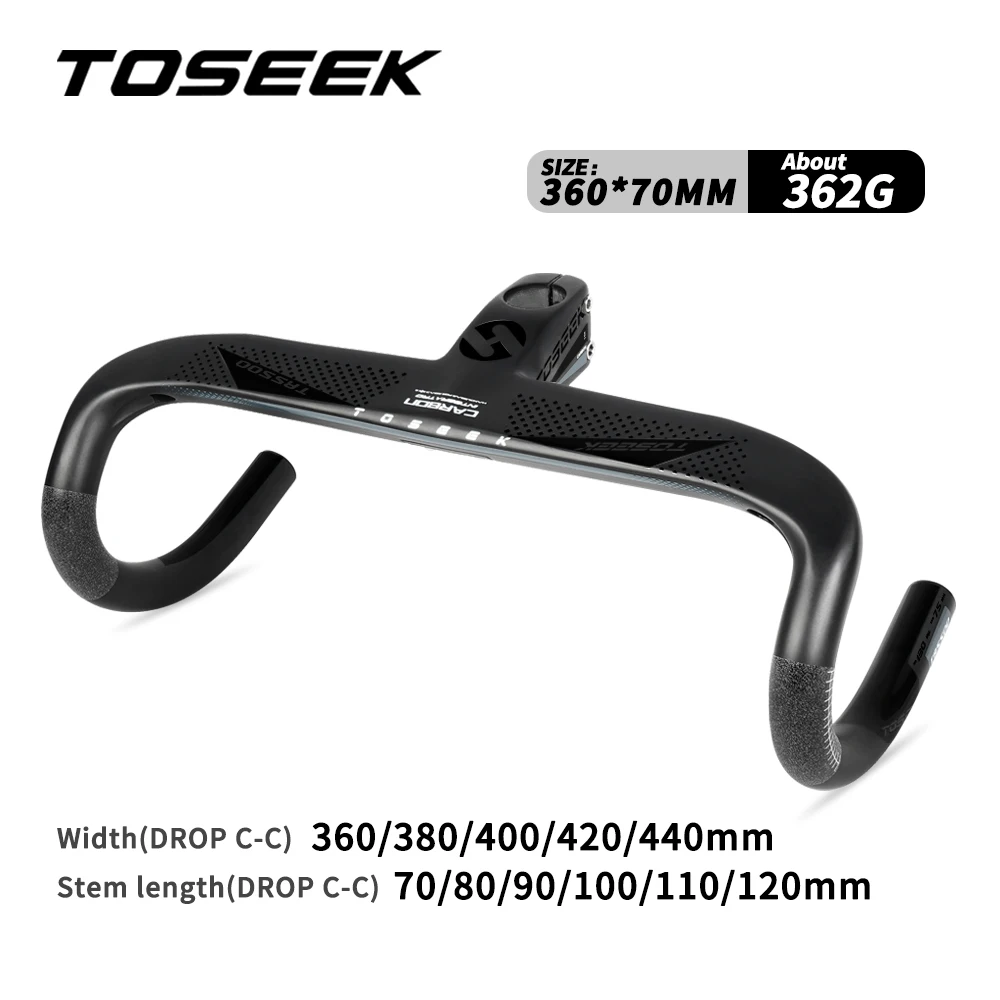 TOSEEK Carbon-Lenker Rennrad-Carbonlenker T700 Integrierter Carbonlenker Di2 Fahrradzubehör Carbon-Dropbar – Detail 15