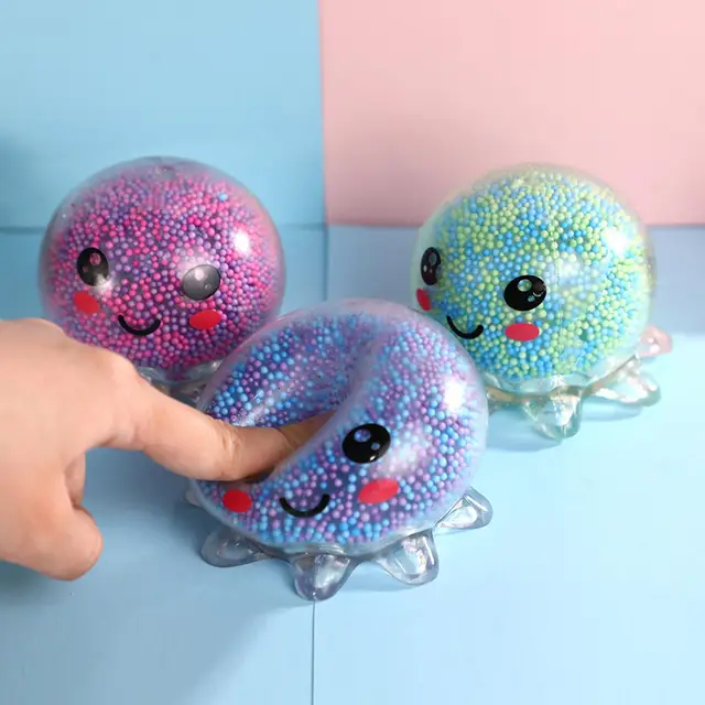 Luminous Octopus Ball Toy With Light Anti Stress Squeeze Rising Squishy Toy Soft Sticky Stress Relief Toys For Kids Adults 5