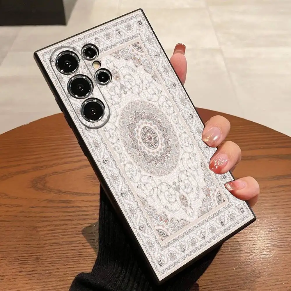 Black Persian Carpet Floral Pattern Phone Case Cover
