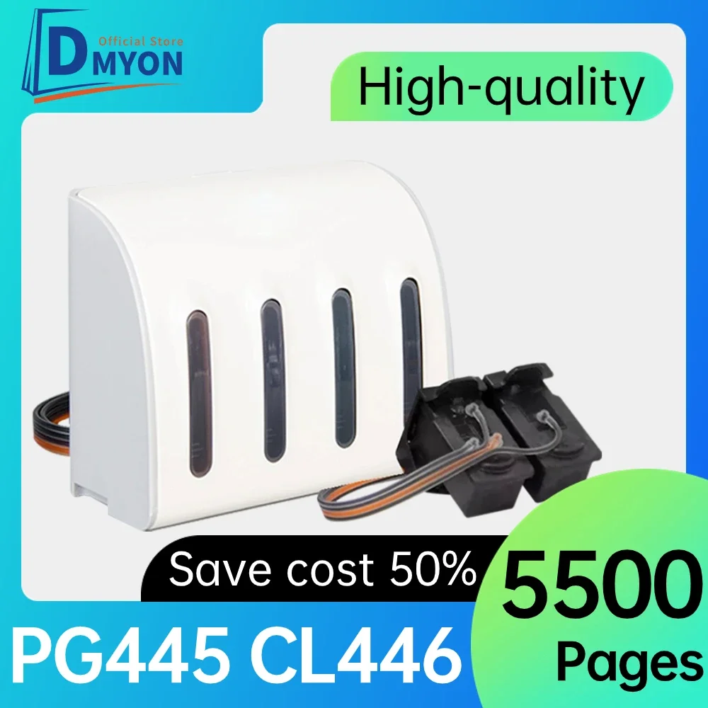 DMYON Compatible for Iconic Brand PG445 CL446 Continuous Ink Supply System MG2440 MG2540 MG2940 MG2942 MG2944 Printer Cartridge