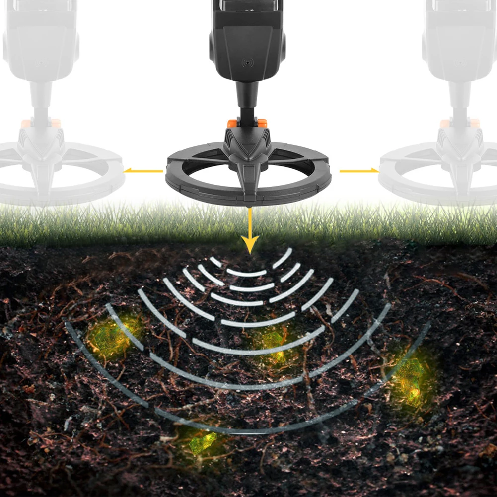 MD1008A LCD Gold Metal Detector Hunter Detecting Digger Treasure Underground Metal Detector Main Unit with Search