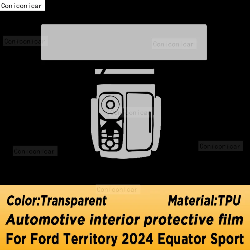 For Ford TERRITORY 2024 Equator Sport Gearbox Panel Navigation Screen Automotive Interior TPU Protective Film Anti-Scratch
