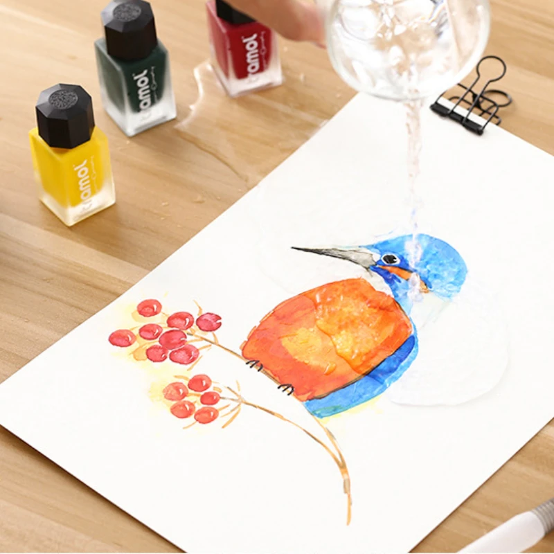 18mi Waterproof Ink Pen Watercolor Painting Brown Supplementary Hook Line Special Watercolor Painting Ink Supplies