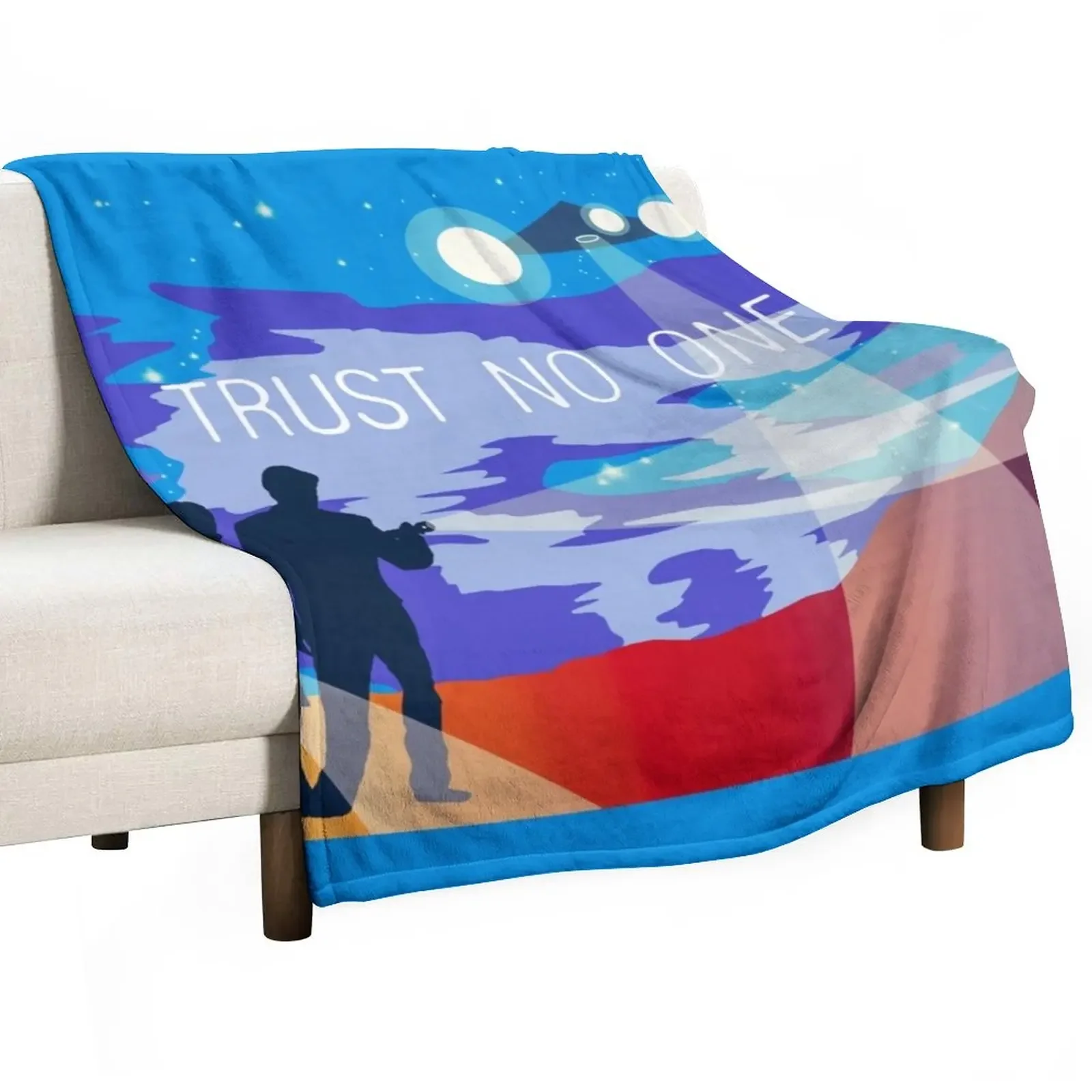 

The X Files Trust no one Mulder and Scully Throw Blanket Multi-Purpose Camping Luxury St Blankets