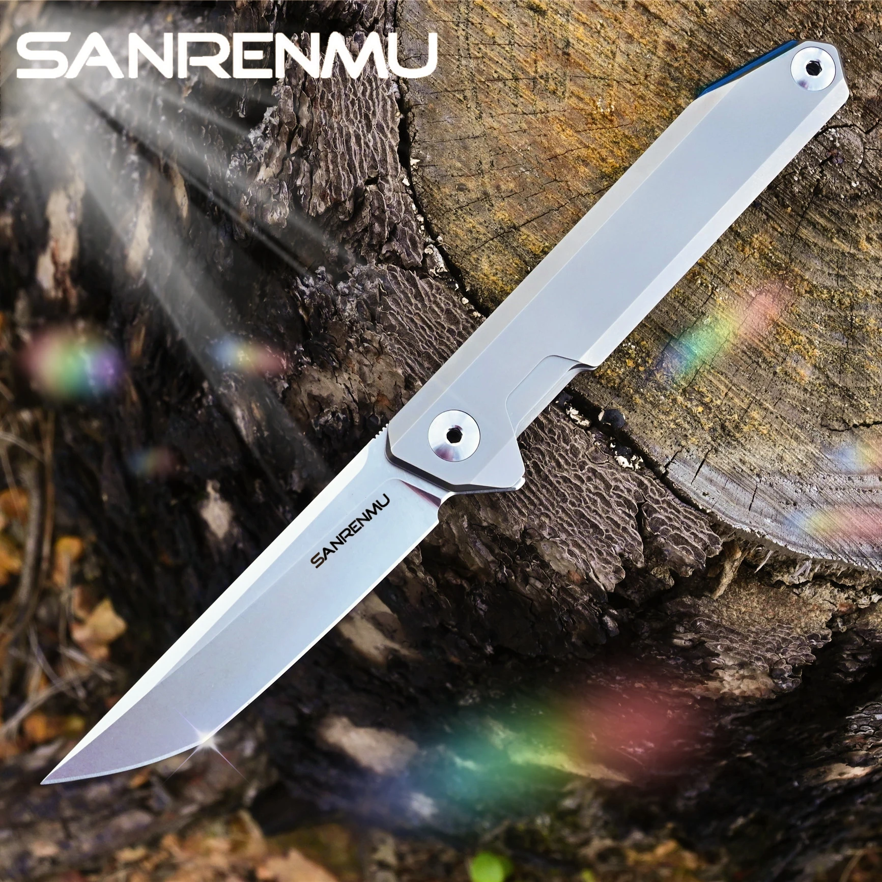 SANRENMUSRM11611162PocketFoldingKnife14C28NBladeFlipperBall