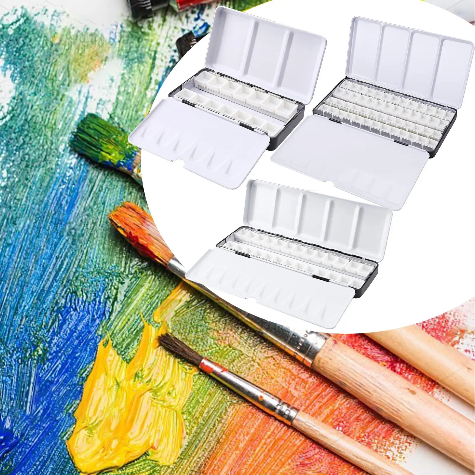 Jinberry Metall-Aquarelldose Mit Mischpalette - Leere Pfannen, Faltbar, Für Unterwegs & Studio