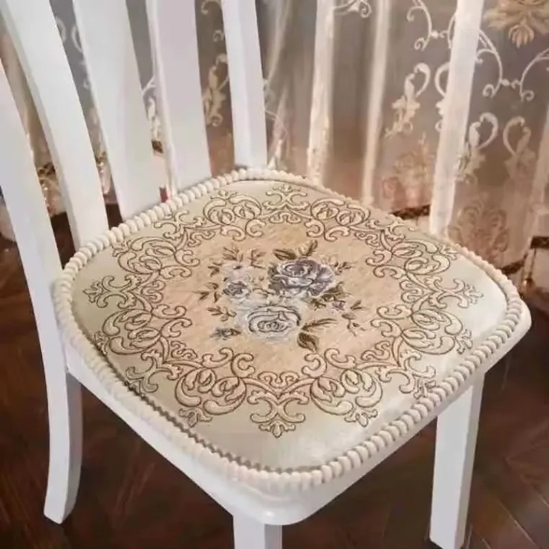 European  Beautiful Seat Cushion Non-Slip Pad with Memory Foam for Dining Chair Seat Cushions with Strips Comfort Durable 6