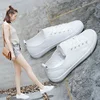 Pu Lace-up New Vulcanized Sneakers Solid Women's Shoes 2024 Hot Sale Round Toe Spring/autumn Dad Shoes Low-heeled Sports 4