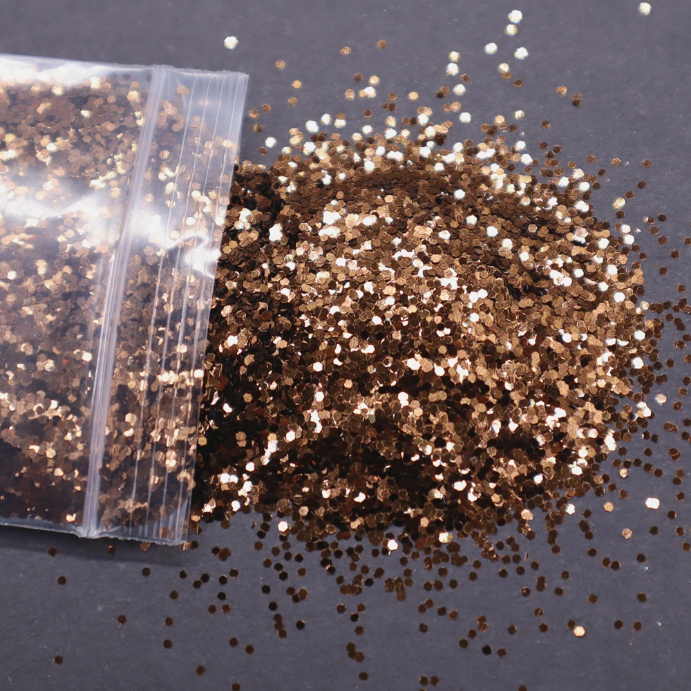 Luxurious Champagne Silver & Gold Fine Nail Glitter Powder
