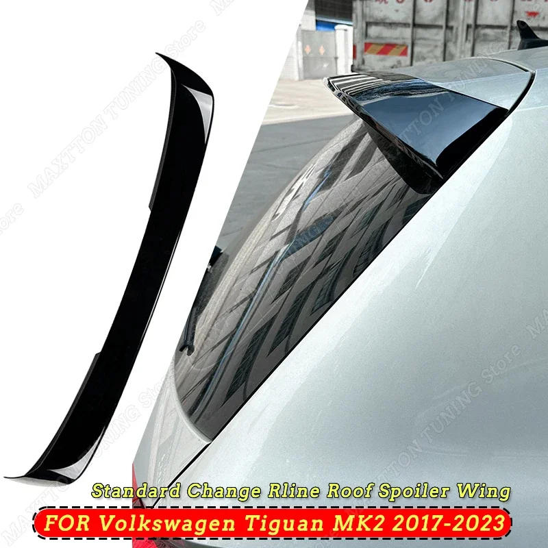 

Gloss Black Car Rear Spoiler Wing Lip Tuning For VW Tiguan MK2 2017-2023 Standard Change Rline Trunk Wing Lip ABS Body Kit Guard