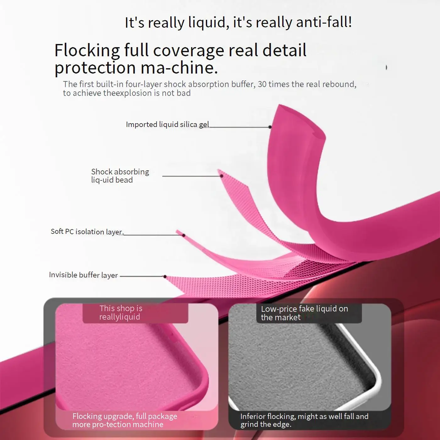 Fashionable Minimalist Liquid Silicone Shockproof Phone Case - Skin-Friendly Soft Back Cover