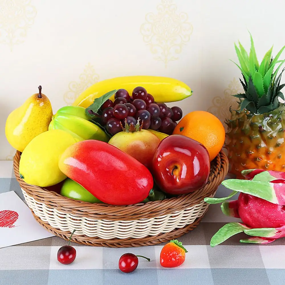 Food Model Home Decoration Desktop Ornament Party Supplies Artificial Apple Lifelike Orange Fake Peach Lemon Simulation Fruits artificial fruits and vegetables