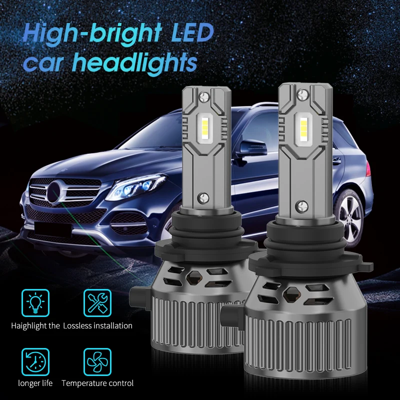 LedHeadlights900612VCarCanbusHeadlampsUpgradeCSPBulbsKit