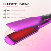 Hair Straightener 500°F Plasma Hair Flat Irons Ceramic Coating Plate Professional Salon Tool Smooth Frizz Dual Voltage 2