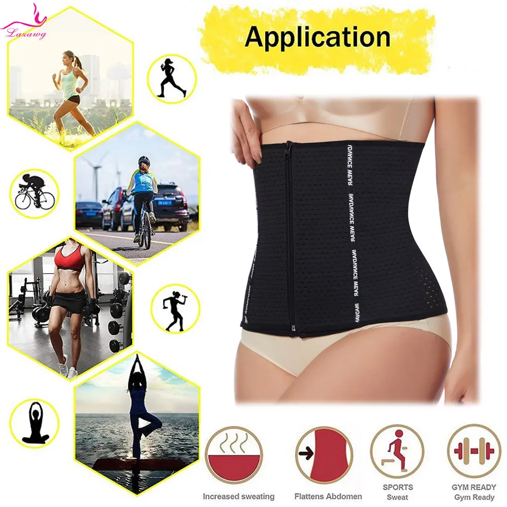 LAZAWG Waist Trainer for Women Belly Control Belt Slimming Waist Cincher Fitness Tummy Control Girdle Ladies Body Shaper Workout