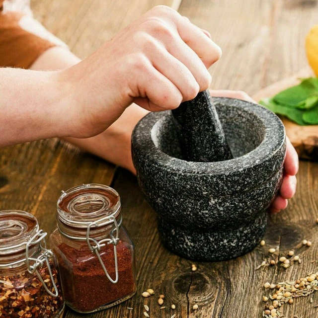 Mortar & Pestle Grinding Bowl Set, Garlic Masher Morter and Pestel Set  Small Mortar and Pestle Pestel & Mortar Kitchen Hand Manual Plastic Garlic