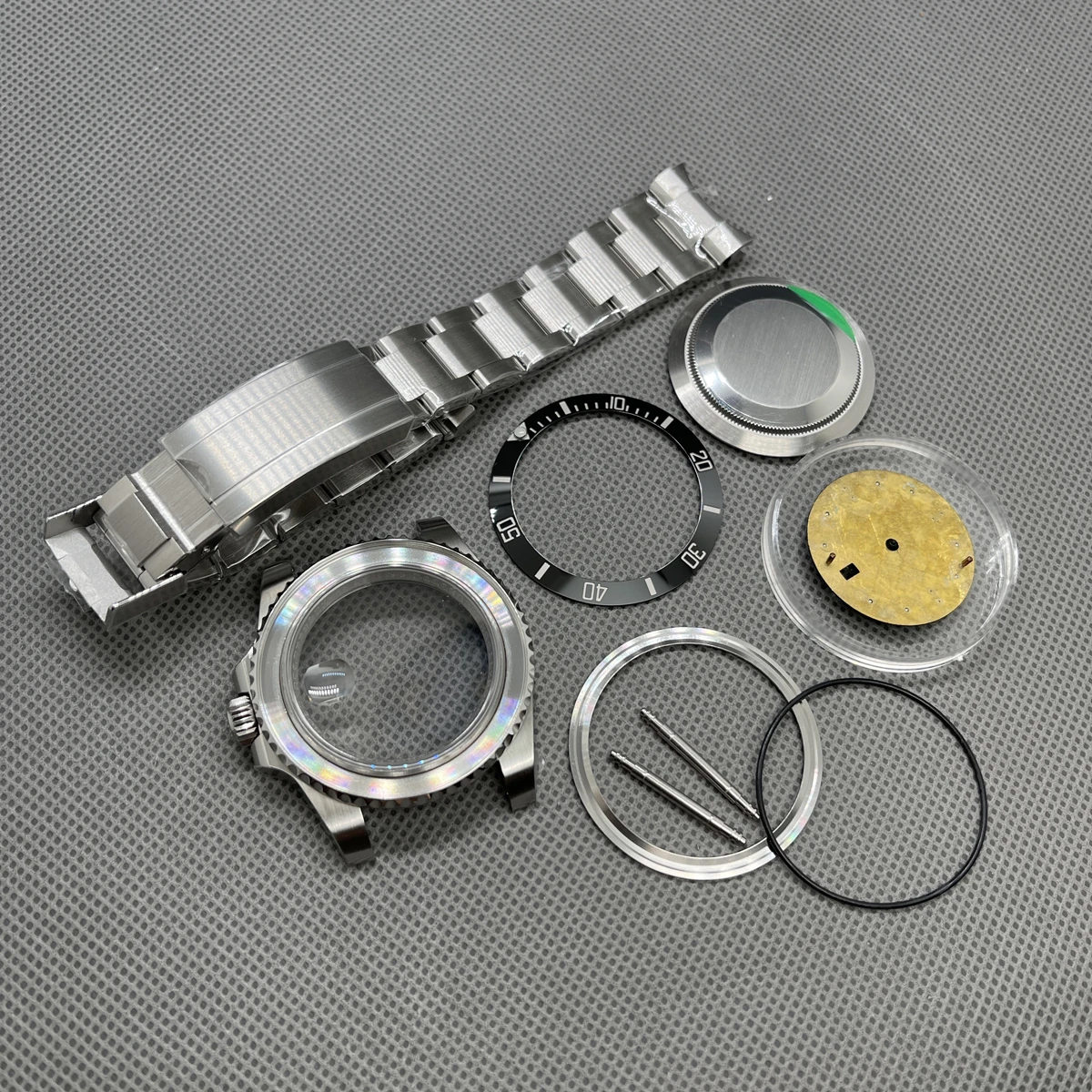 Steel Bracelet Case Set Steel Watch Parts 904l Watch Cases 904l