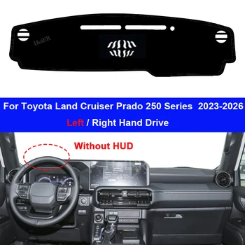 Dashboard cover mat for Toyota Land Cruiser Prado 250 Series (2023–2026), designed to reduce glare, prevent slipping, and protect the dash surface.
