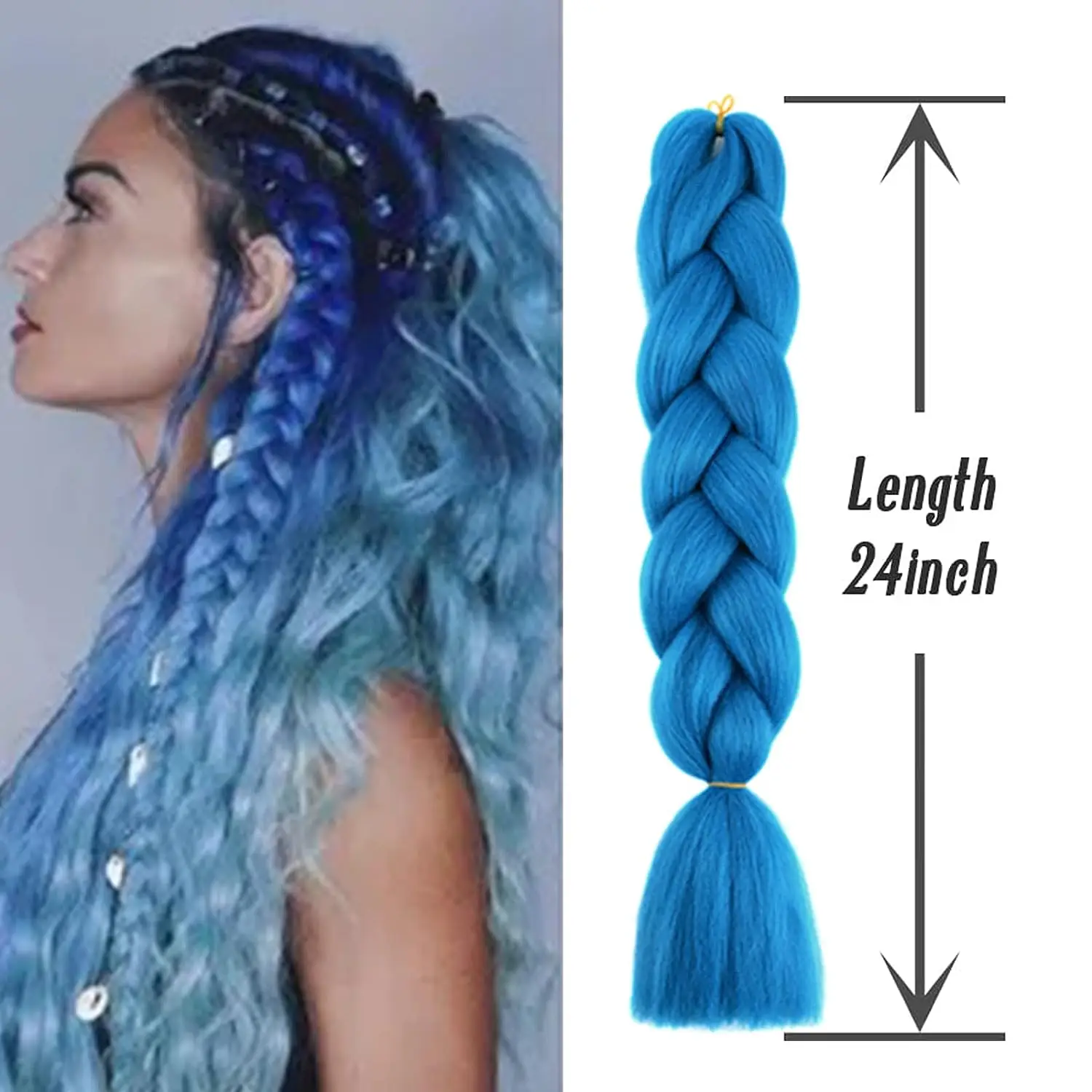 Trenzas de pelo sintético de Color degradado, extensiones Jumbo de KaneKalon preestirado, 24 pulgadas, 100 g/unidad