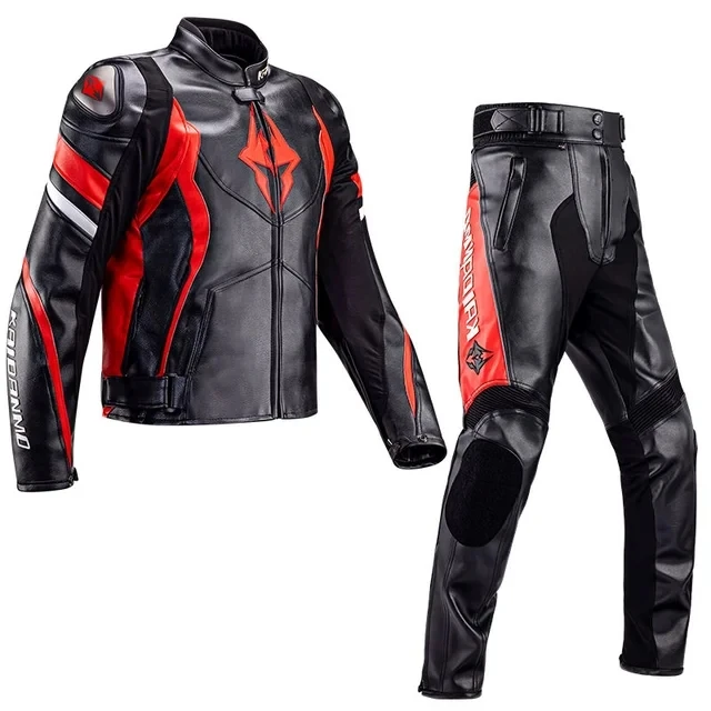 

New Men's Women's KAIDANMO Motorcycle Racing Jacket AVRO PU Microfiber Leather Jacket Waterproof Lining Cycling Jacket