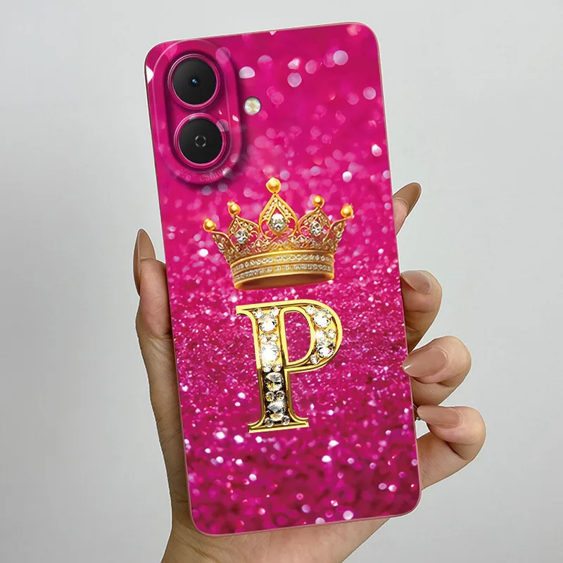 Luxury Crown Letters Soft Phone Case with Camera Protection