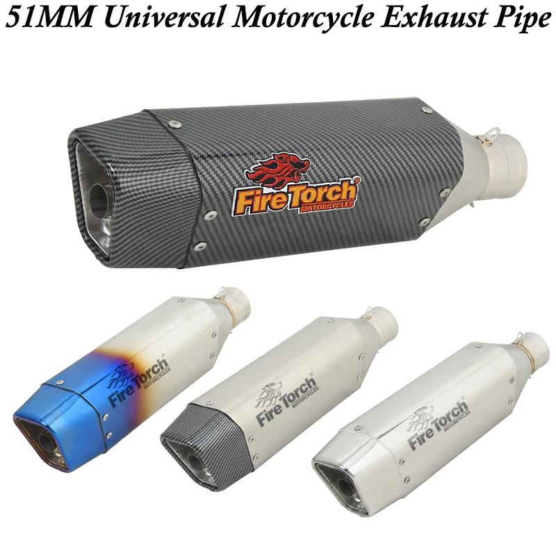 

Универсальная система выхлопных газов для мотоциклов, 51 мм, модификация глушителя для R15 CBR500 R7 R6 GSX1300 ZX6R KTM390 TMAX530 с дБ-убийцей